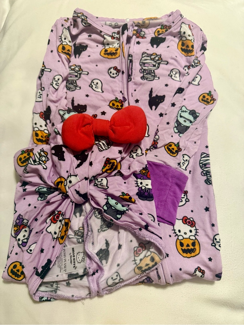 Hello Kitty x Posh Peanut Halloween Onesie and Hat